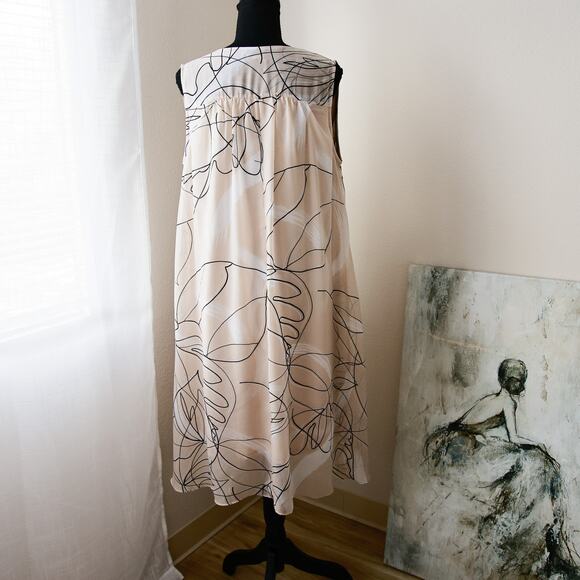 Alfani Womens Printed Pink Pastel V-Neck Shift Dress size M - Picture 5 of 8